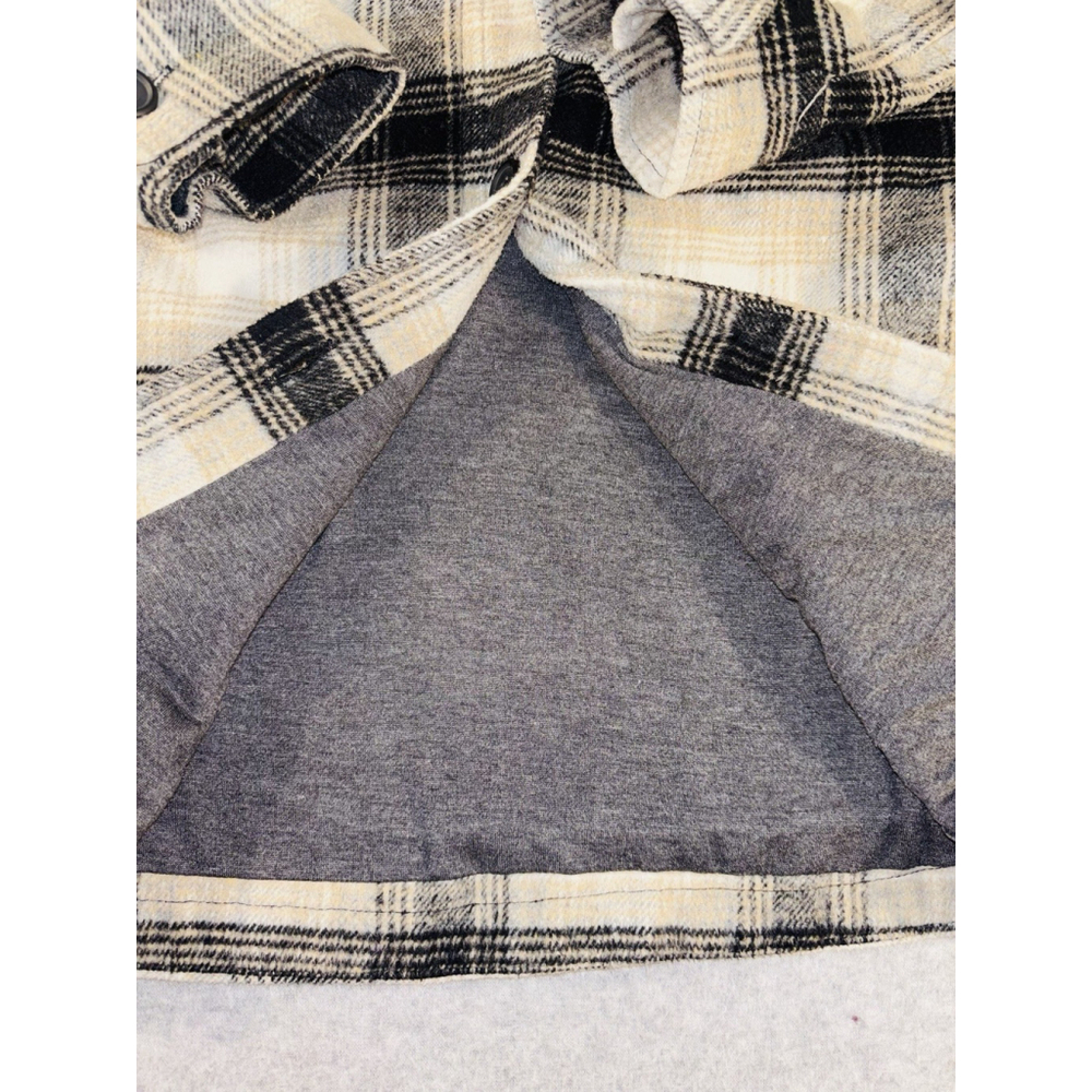 Thread & Supply Plaid Shacket Womens Large Flannel Shirt Jacket Lined - Picture 4 of 8